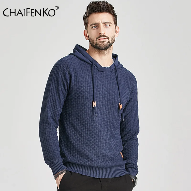 

Men Brand High Quality Hooded Casual Sweaters Men Fashion Streetwear Solid Men Sweater New Autumn Knitted Hoodies Men