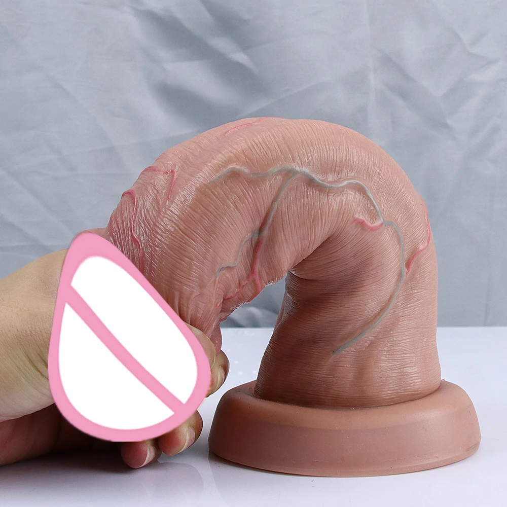 7.5cm Thick Glans Realistic Dildo Soft Huge Adults Penis Suction Cup Anal Sex Toys for Woman Vagina G-Spot Masturbation Big Dick sex toys