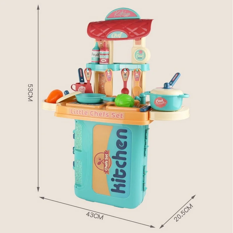 Children Kitchen Toys Furniture Simulation Dinnerware Boys Girls Kids Gift Education Play Tool Electrical Cooking Food Game 6