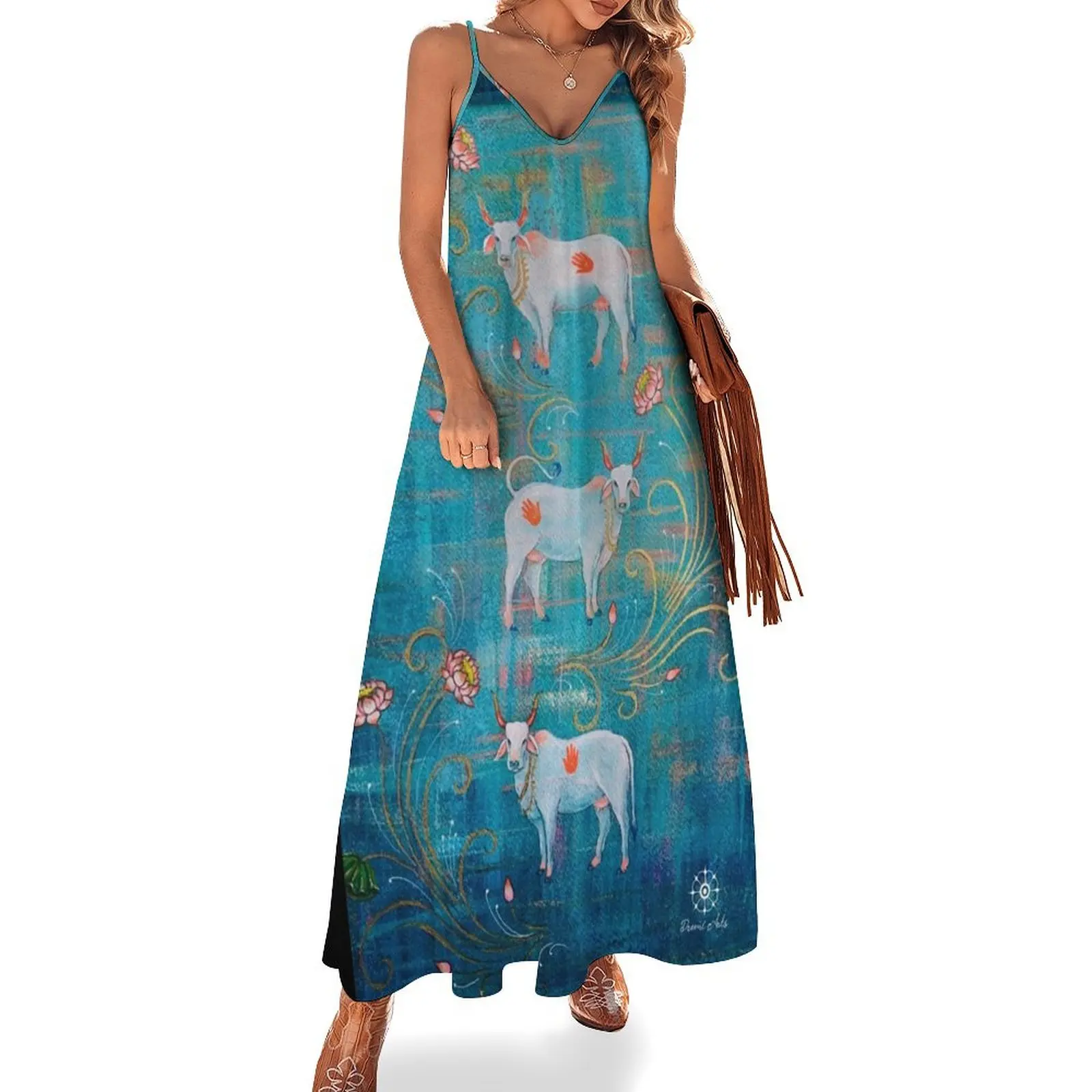 

His Cows Sleeveless Dress luxury evening dress woman for wedding women's fashion dresses