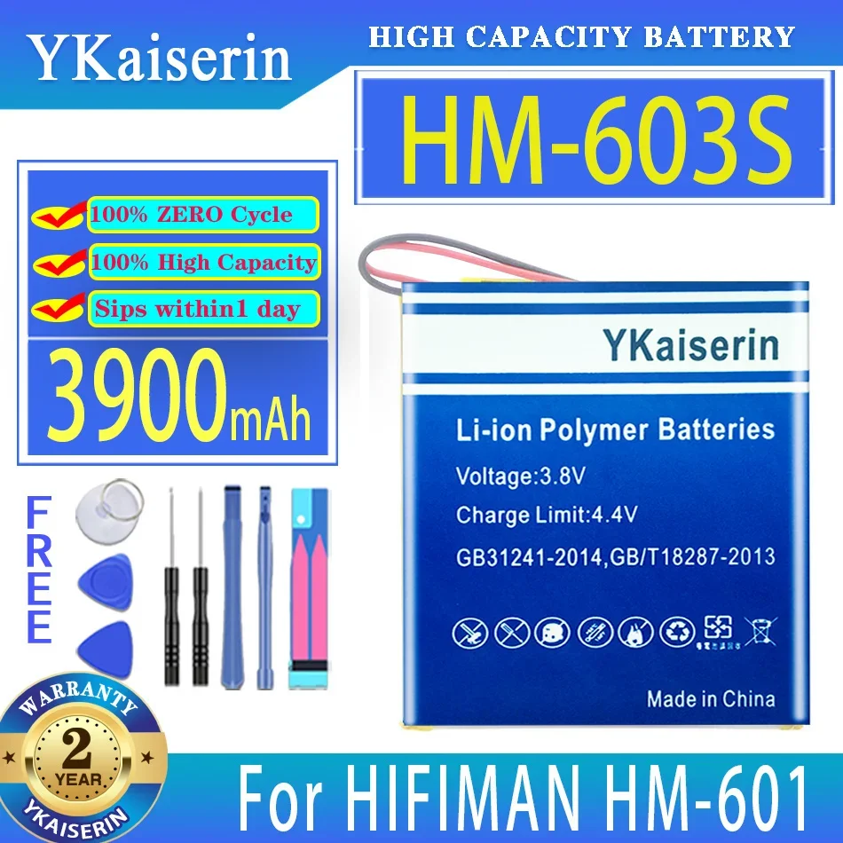 

YKaiserin Battery HM603S 3900mAh For HIFIMAN HM-603S HM-601 HM-602 Mobile Phone Batteries