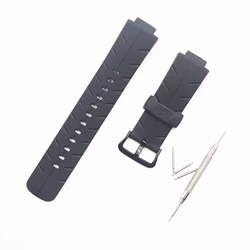 Stylish Black Silicone Watchband Strap - Premium Silicone Accessories (Black black buckle)