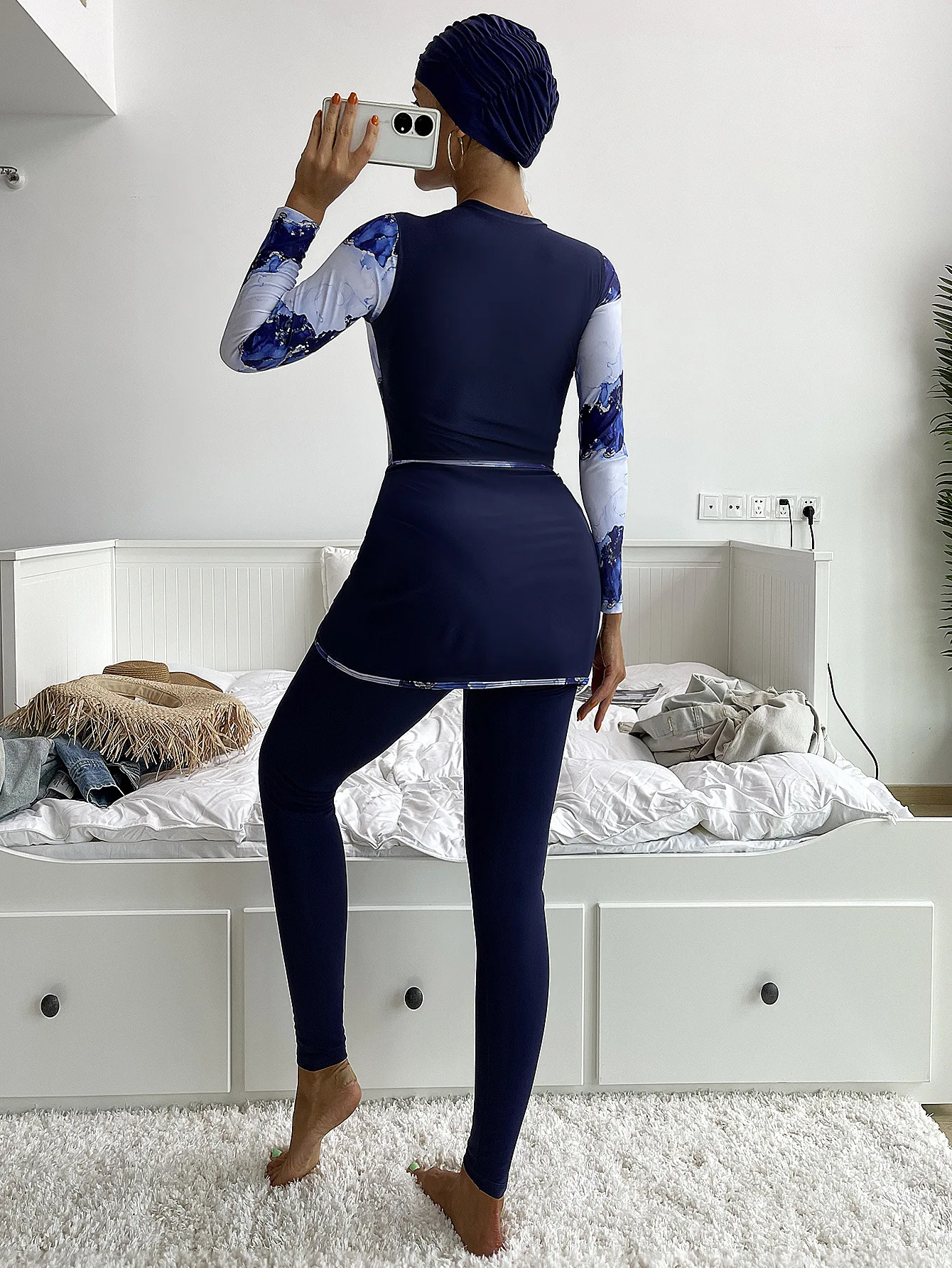 Islamic Bathing Suit Muslim Burkini Swimsuit For Girls - Full Coverage Long Sleeve Hijab Bathing Suit, 2-Piece Set (Top & Pants) Islamic Swimsuits For Women Islamic Bathing Suit Muslim Burkini Swimsuit For Girls - Full Coverage Long Sleeve Hijab Bathing Suit, 2-Piece Set (Top & Pants) Islamic Swimsuits For Women