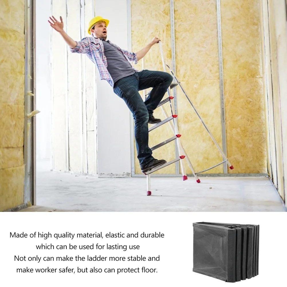 Durable Non Slip Foot Pad Rubber Mats Ladder Feet Covers Protective Cover Anti Skid Ladder Scaffolding Parts Construction 4Pcs