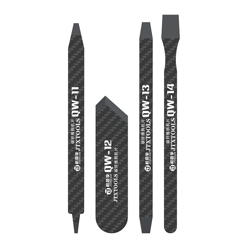 JTX QW11-14 탄소 섬유 프라이 도구 개봉 도구 고온 저항 LCD 스크린 분해 카드 휴대폰 수리 도구