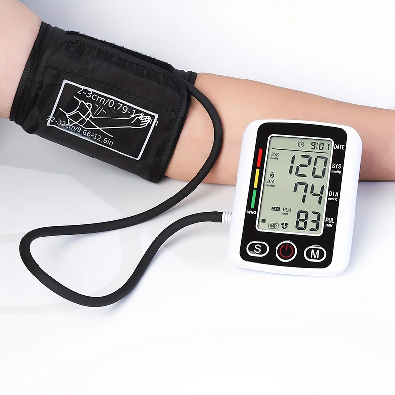 Digital Upper Arm Blood Pressure Monitor Home Heart rate Meter Machine BP Tonometer arm-cuff Measuring Automatic blood pressure monitor blood pressure meter