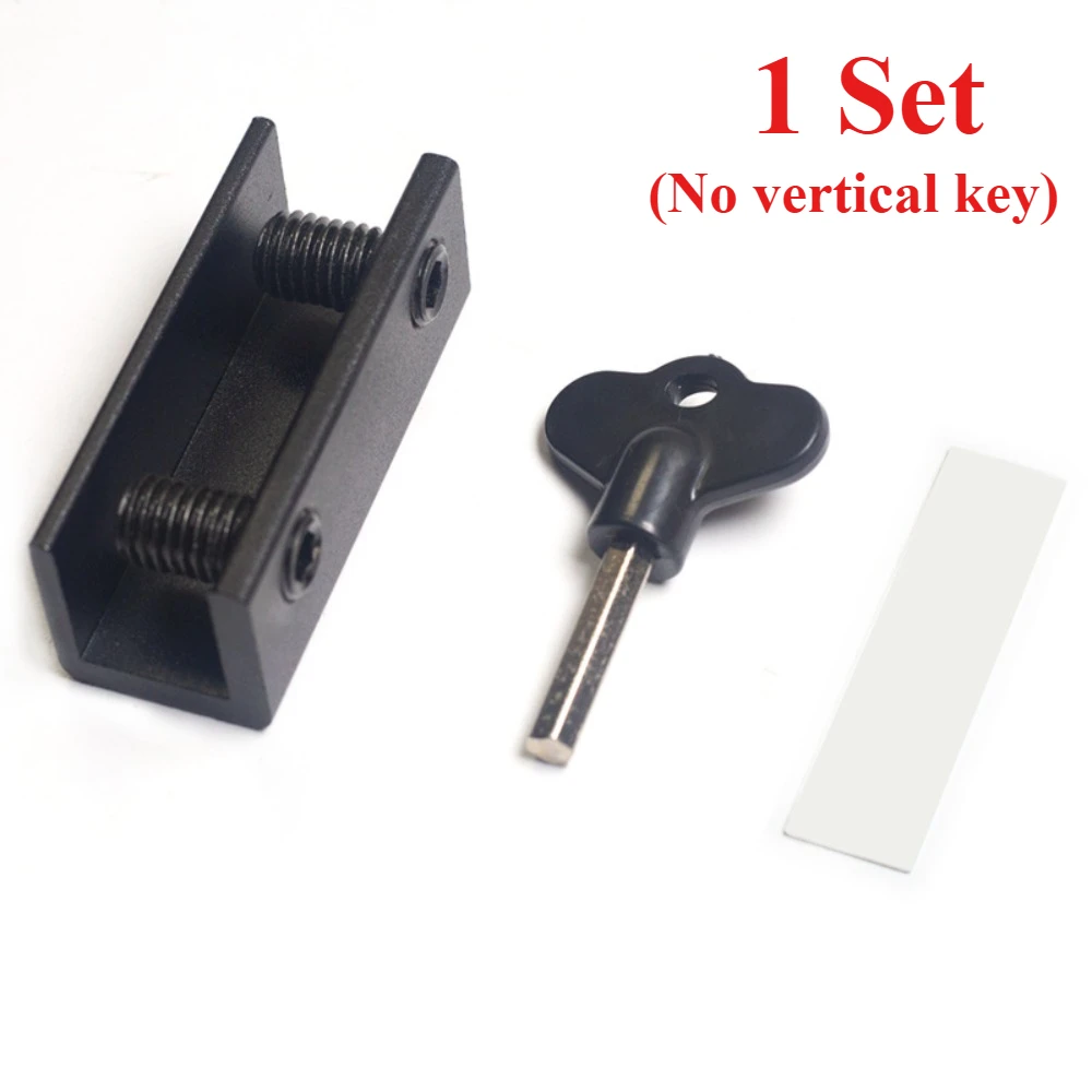 8/6/4 juegos de cerraduras para ventanas verticales y horizontales, topes de ventana de aluminio ajustables, instalación sin taladro