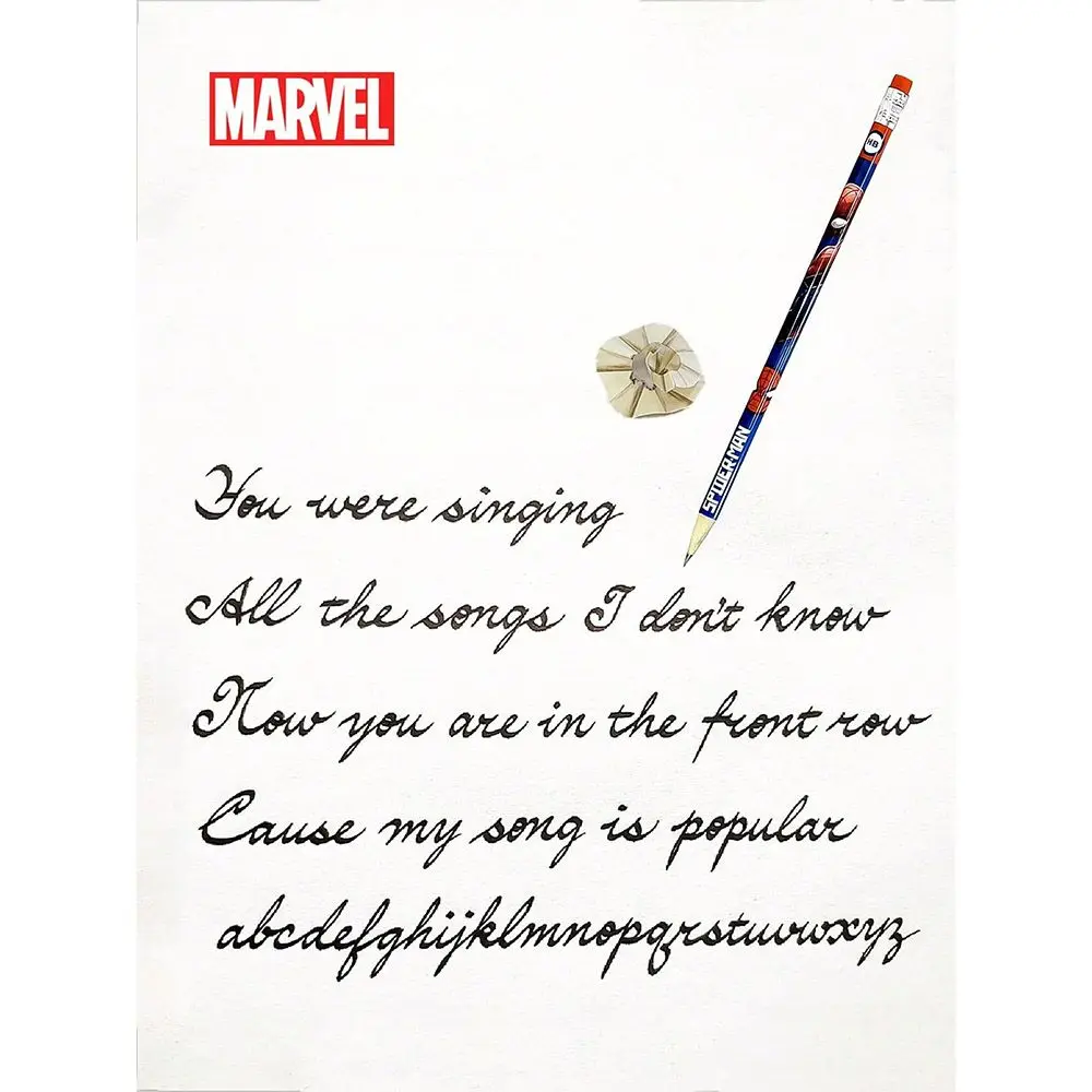 12-teiliges offiziell lizenziertes Marvel Spider-Man Bleistiftset mit bruchsicherem Kern und Radiergummikopf, niedliche Cartoon-Zeichenzubehörartikel – Detail 6