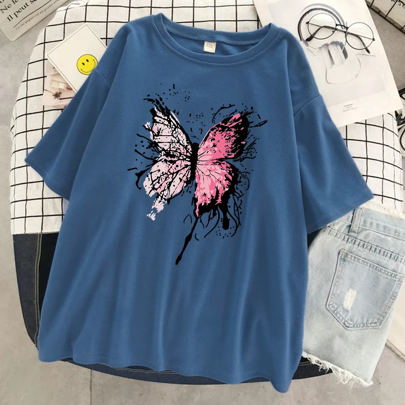 Tシャツ・カットソー Cotton Butterfly Print T-Shirt Sc94bc3109d594143aecf14b77a4e7