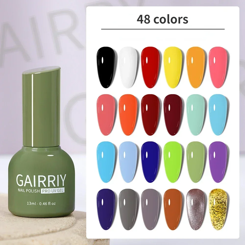 

24Pcs/Set 13ml Gel Nail Polish Nails Shiny Color Soak Off UV Gel Varnish Semi Permanant UV Gel Nail Art Need Led Lamp Top Coat