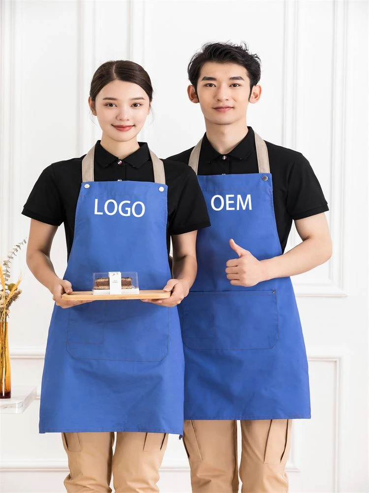 

Customized Personality Logo Apron for Women Men Barber Hairdresser Catering Waiter Manicurist Cafe Pet Shop Protective Overalls