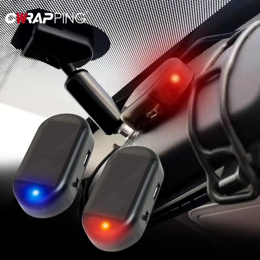 Car Interior Ambient Light Ambient Light Car Strobe Signal System Security Light Car Alarm with Flashing LED Light Fake Anti-Theft Signal Lamp for Auto Accessories