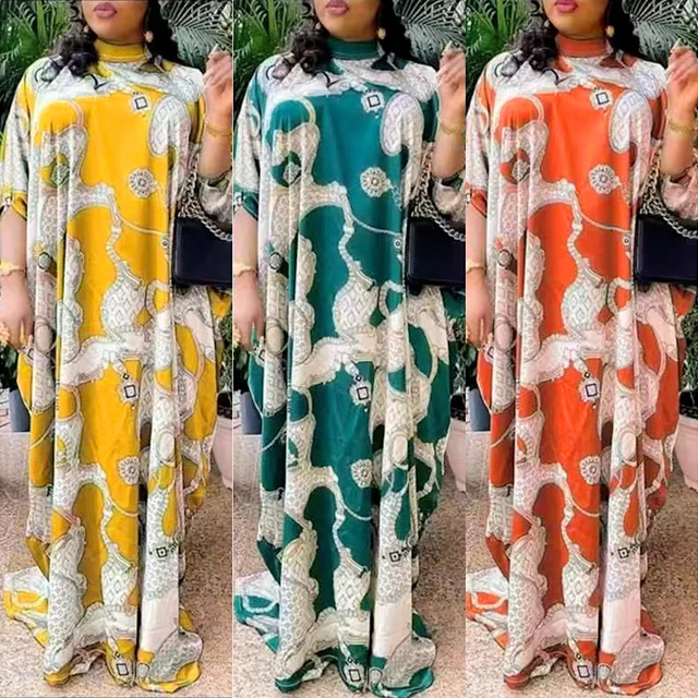 MD 2023 African Dresses For Women Plus Size Dashiki Print Ankara Outfits  Gown Kaftan Muslim Party