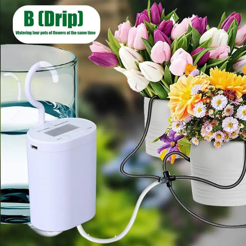 

Automatic Plant Waterer Indoor Intelligent High-Flow Auto Watering System with Timer 2000mAh Plant Self Watering Devices for
