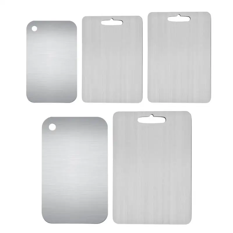 hot sale Kitchen Titanium Cutting Boards For 304 Stainless Steel Thickened Double-Sided Food Grade Portable Fruit Meat Chopping
