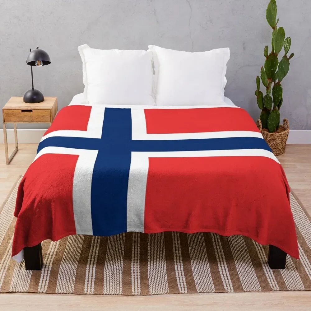 

Norway Flag Throw Blanket Blankets For Sofas for sofa Bed linens Blankets