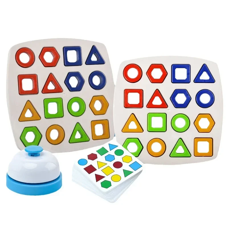 Children Matching Puzzle Toys Colors Geometric Shape Jigsaw Board Games Early Educational Interaction Toys for Kids Battle Games 5