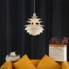 Postmodern Aluminum Pendant Lights Nordic Designer Hanglamp for Living Room Decor Light Fixtures Snowball Mounted Chandelier E27 2