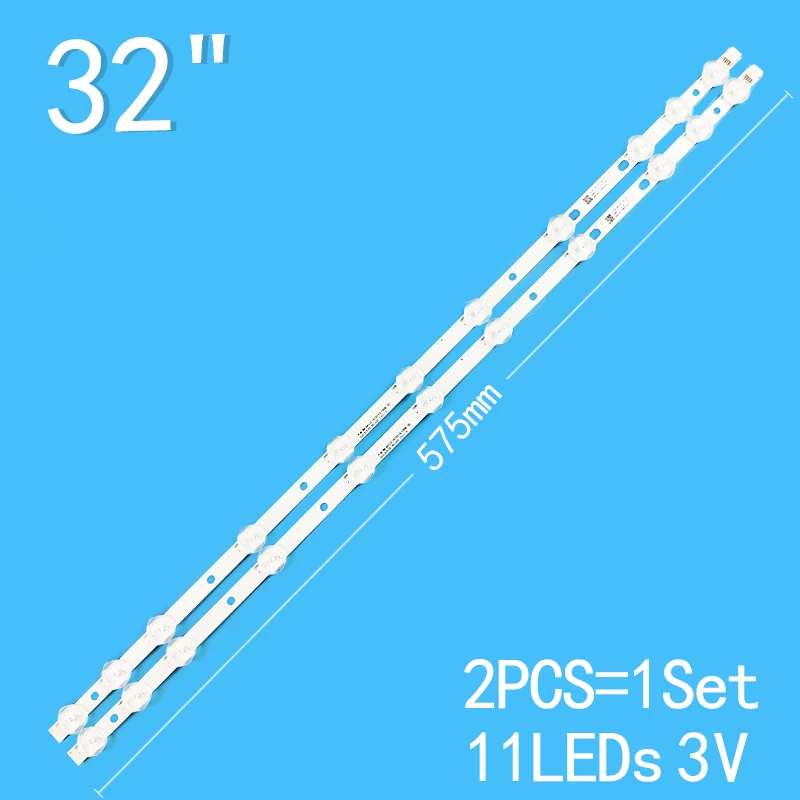 New 2PCS/lot 575mm 11LEDs  For 32