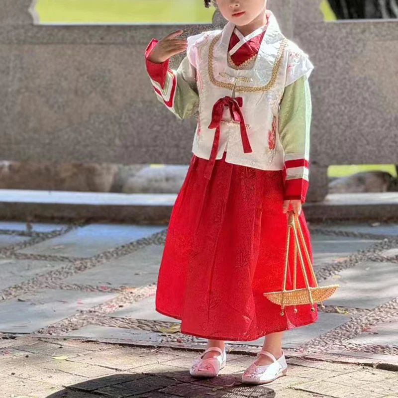 

Girls' traditional clothing, personalized retro spring and autumn performances, Korean and Korean ethnic costumes 4 56 78
