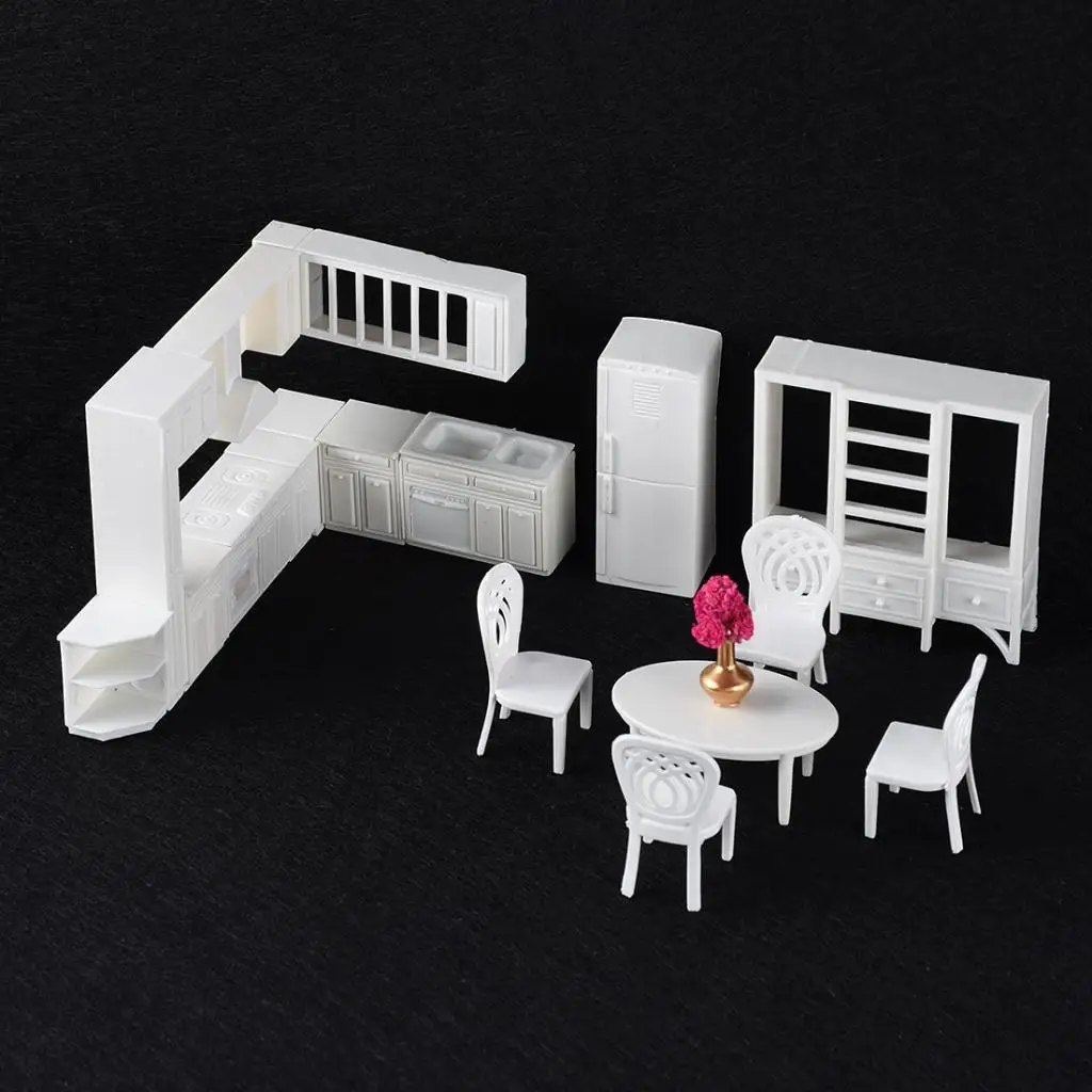 1/25 주방 가구 세트, 테이블 모델 빌딩 키트, DIY 장식품