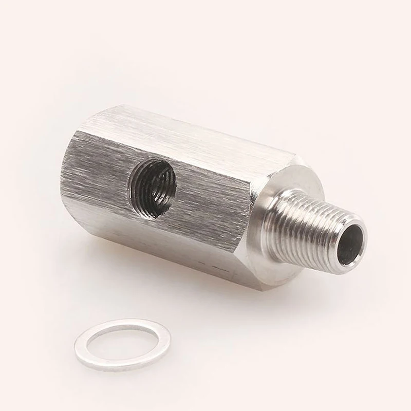 Stainless Steel 1/8'' BSPT Oil Pressure Sensor Sendor Tee Adapter To 1/