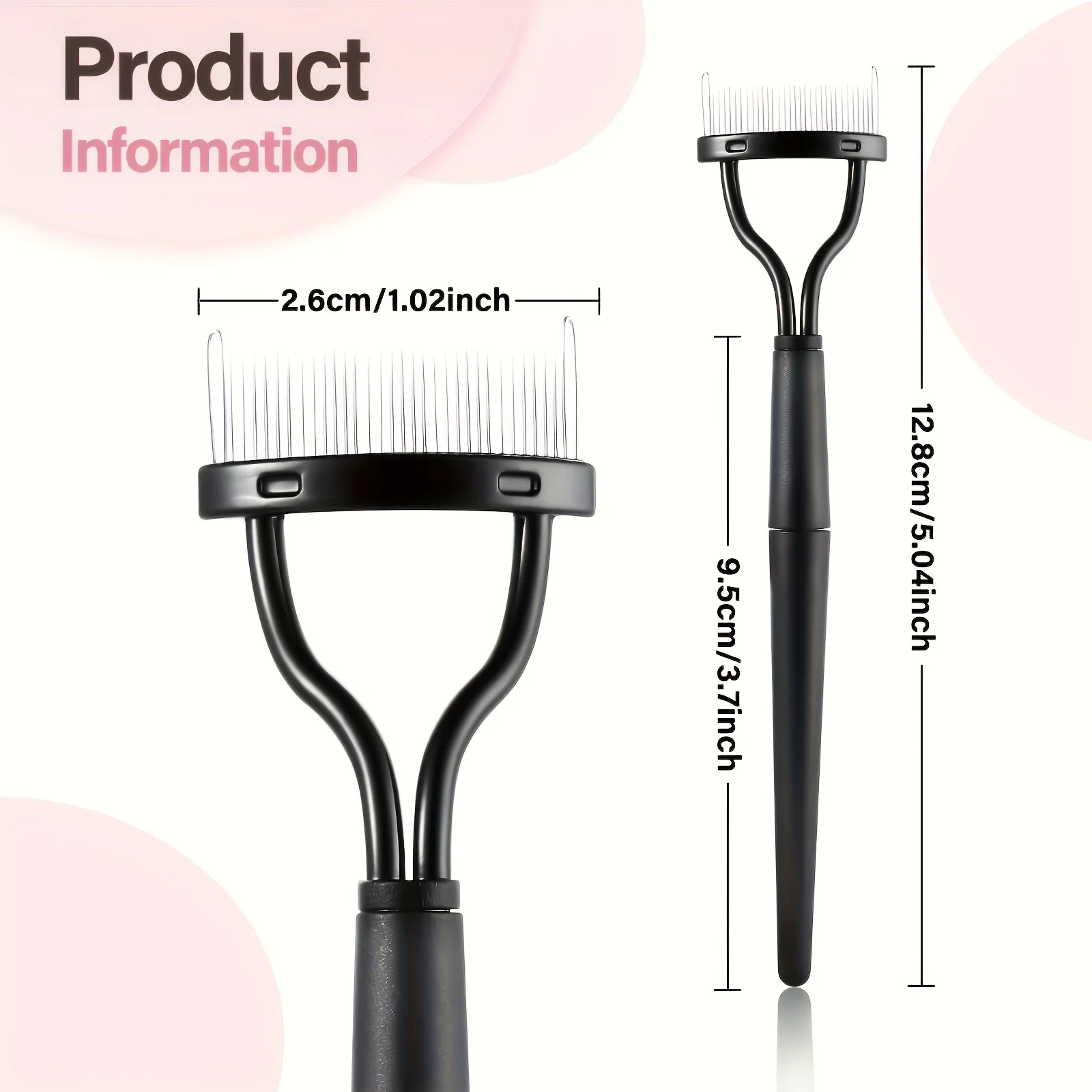 Eyelash Curlers Eyebrow Brush Kit for Women w Lash Curler, Eyelash Comb Seperator, Mascara Brushes, Extension Tweezers,