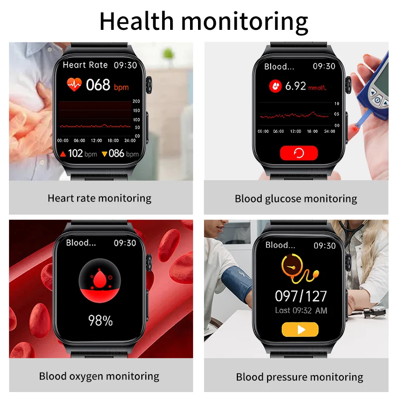 LIGE ECG + PPG Ʈ ġ  ٵ µ ð ǰ  Fitnes  IP68  Smartwatch 2022