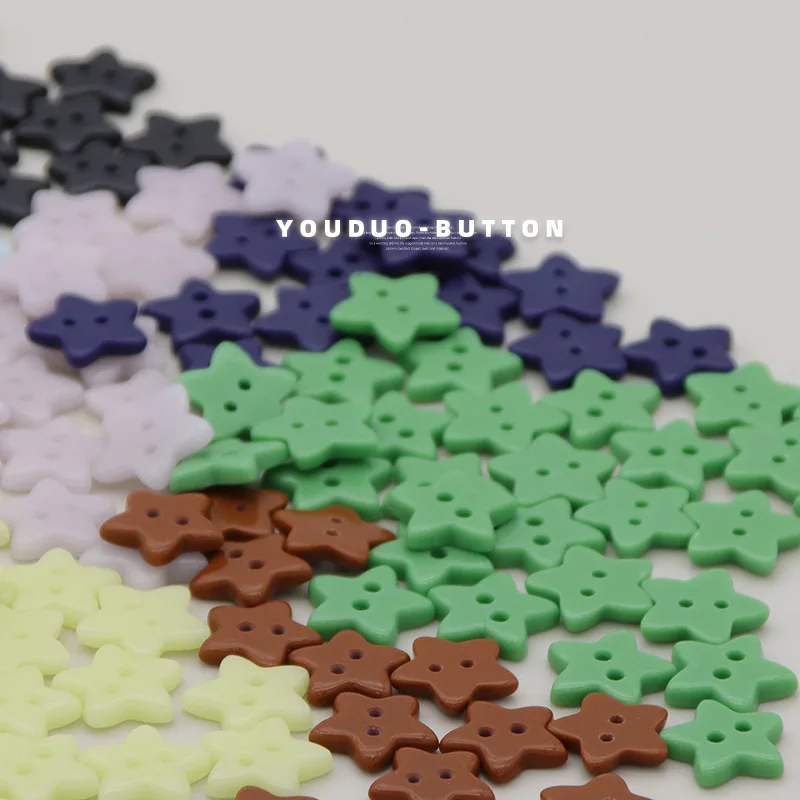 15mm 10개 세라믹 별 모양 단추 니트 가디건 스웨터 단추 캔디 컬러 단추 드레스 웨딩 장식 바느질 액세서리