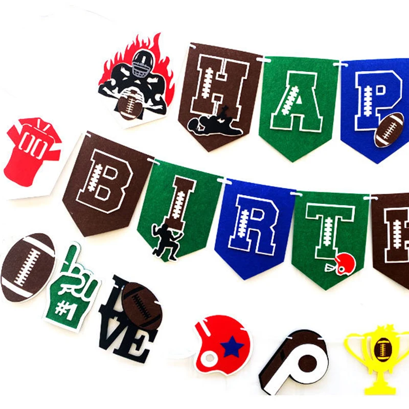 Rugby Themed American Football Disposable Tableware Supplies Sports Birthday Party Male Single Party Baby Shower Ceremony Decor