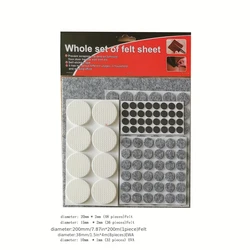 Premium 125 - Piece Felt Pad Set for Furniture - Protects Hardwood Floors & Metal Surfaces (GRAY)