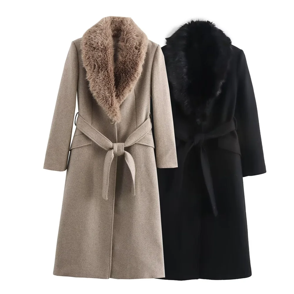 Poncho De Manga Murciélago Para Mujer Con Cinturón - Abrigo Oversize De Otoño/Invierno, Poliéster Y Elastano, Tallas S-XXL