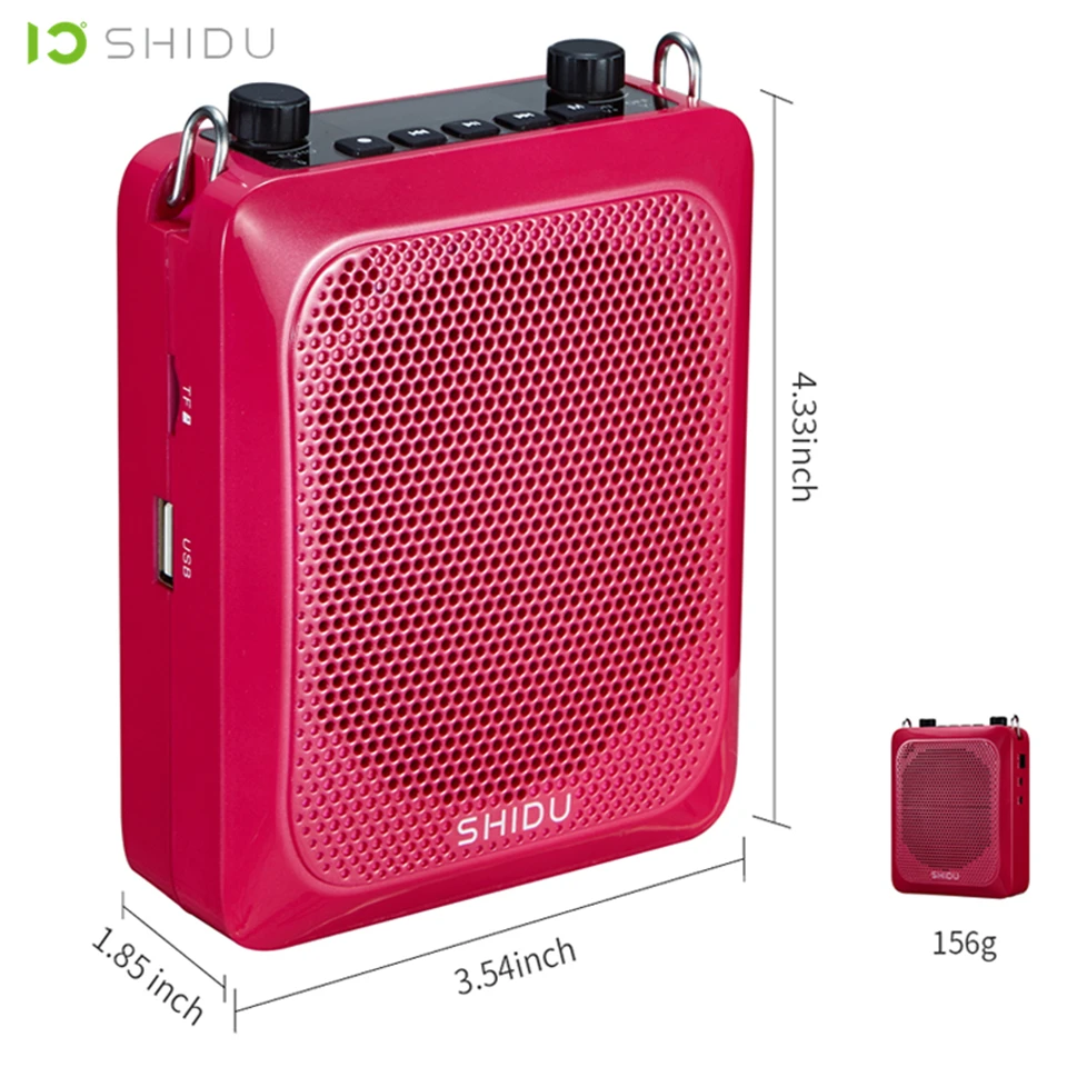 Portable Voice Amplifier SHIDU Mini Audio Bluetooth Speaker With UHF Wireless Microphone For Teacher