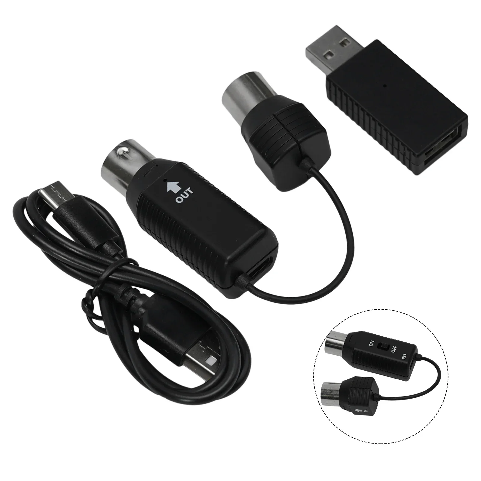 MIDI Adapter System Wireless 5pin USB Interface Adapter Connector Piano Keyboard Transmitter Setup For Condenser Dynamic Mic
