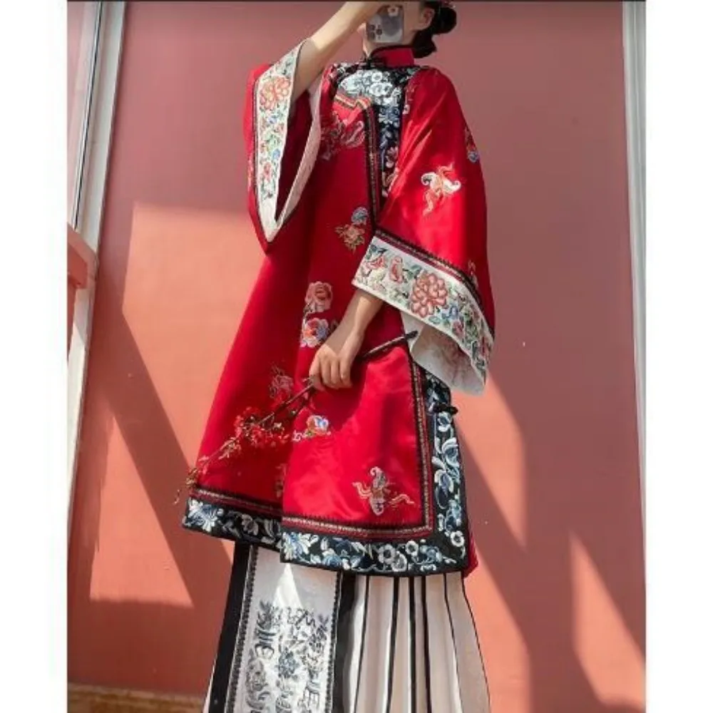 Celadon - Late Qing Dynasty Han Lady Outfit for Autumn and Winter