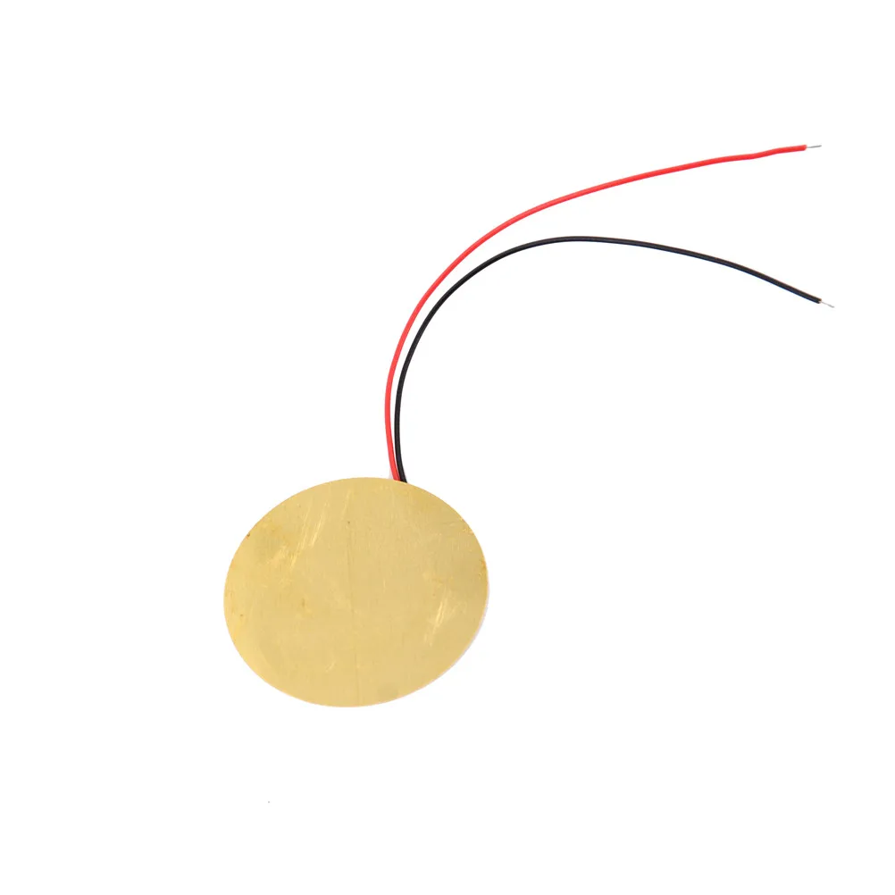 10pcs/lot 35mm Buzzer Copper Piezo Ceramic Element Sounder Sensor Trigger Drum Disc With Cable Length 11cm Piezoelectric piezo buzzer sensor