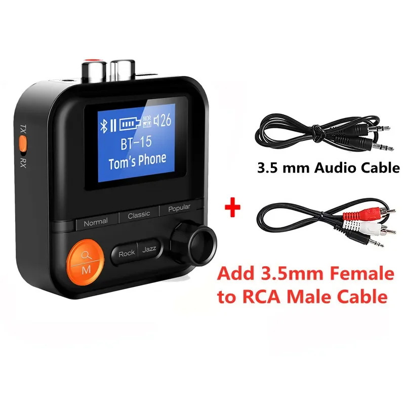 Adattatore Bluetooth 5.2 Trasmettitore Ricevitore 2-in-1 - Per TV, PC, Auto, Con Cavo 3.5mm - Foto 3