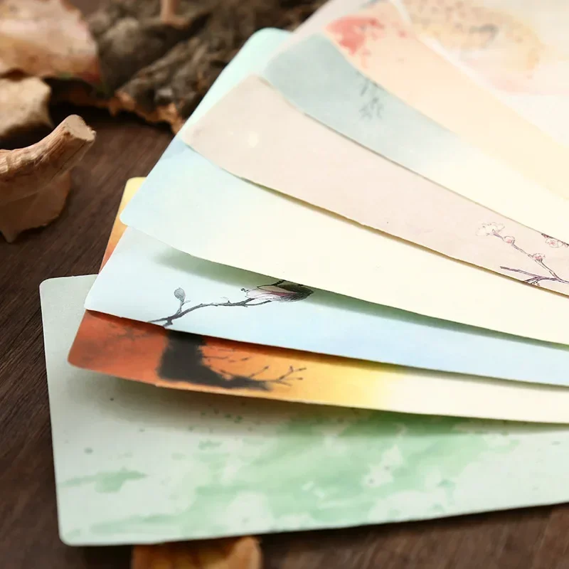 2/6pcs vintage envelopes with letter pads postcard wedding party invitation card letter paper cover stationery office supplies kraft paper envelopes mailing envelopes mini envelopes window envelopes