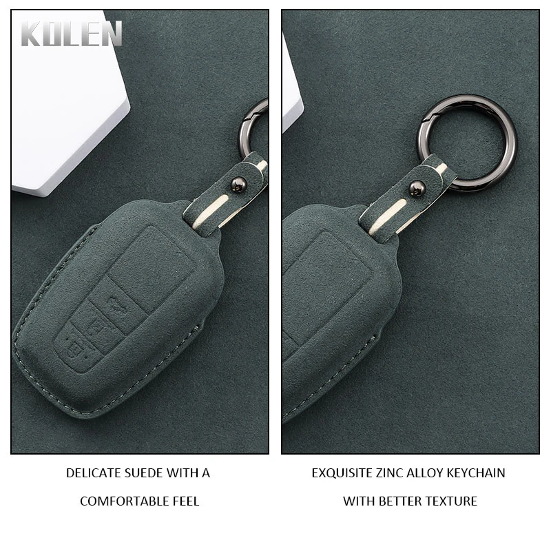 Leather Car Remote Key Case Cover Shell For Toyota Prius Camry Corolla CHR C-HR RAV4 Land Cruiser Prado 2 3 4 Button Accessories