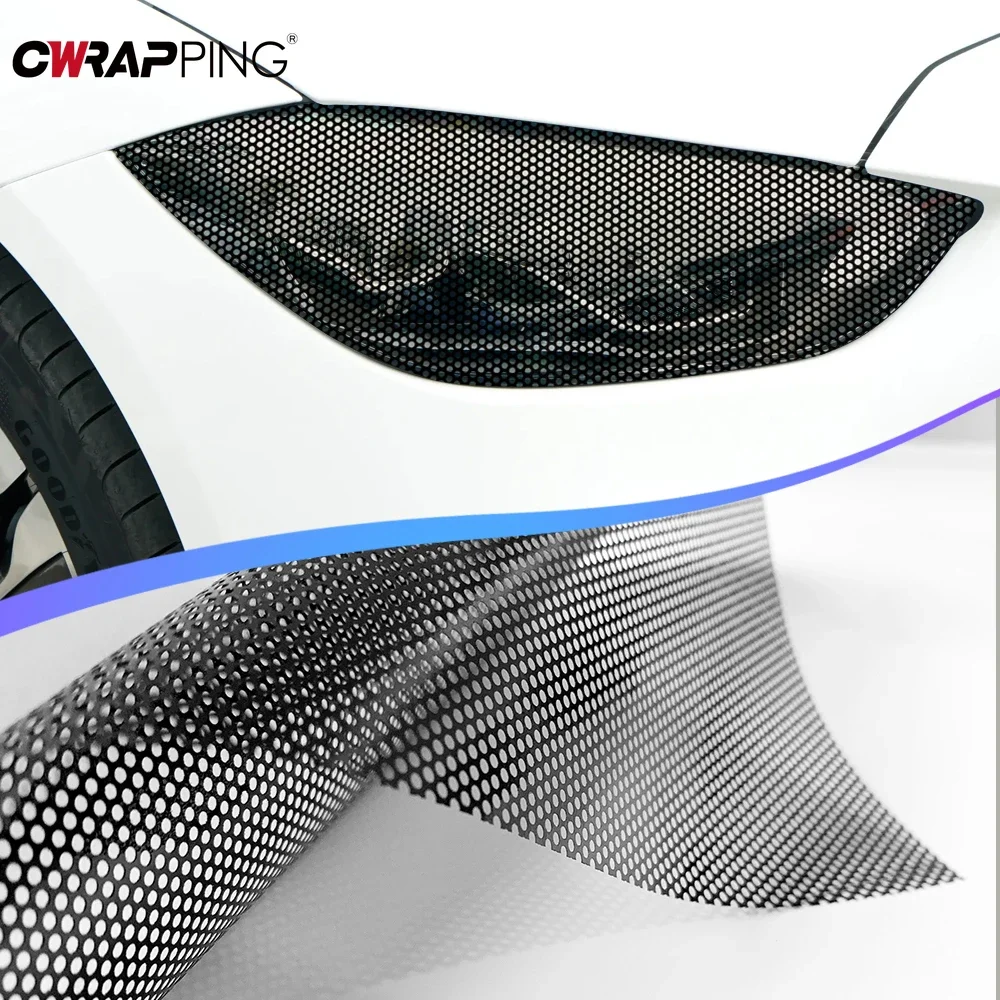 Car-Headlight-Sticker-Perforated-Vinyl-Wrap-Waterproof-Anti-scratch ...
