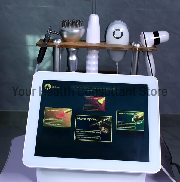 Multifunctional 15 inch 5 In 1 High Frequency Hair Scalp Massage Device for Hair Spa