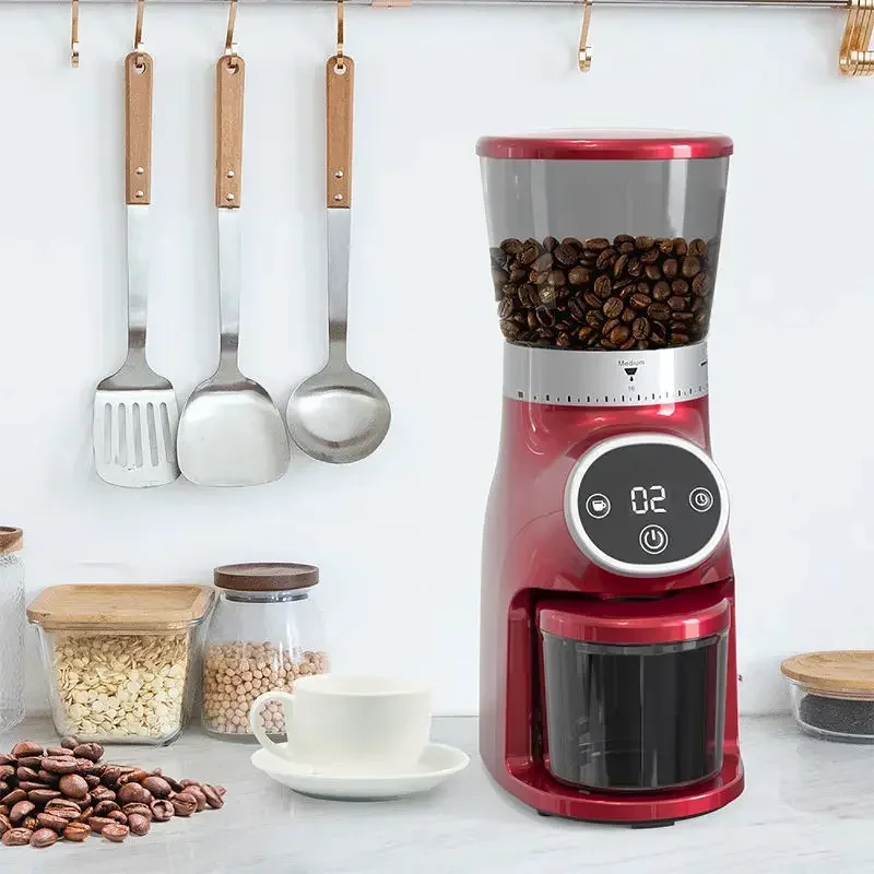 Coffee Bean Burr Mill Grinder, Electric and Automatic Conical Burr Coffee Grinder With 30 Adjustable Grind Settings For 2-12 Cup 4