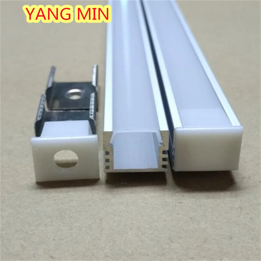 Free Shipping  1m/pcs  LED wall Aluminum frames Profile with milky polycarbonate cover led profile