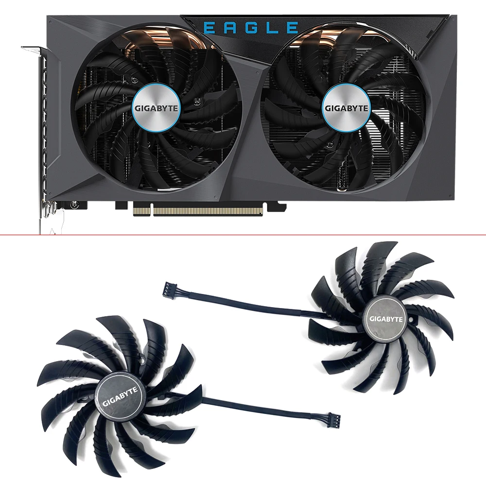 

Новый охлаждающий вентилятор 95 мм 4PIN PLD10010S12H RTX3060 TI GPU вентилятор для Gigabyte RTX 3050 3060 3060 Ti Eagle 8G кулер для видеокарты вентиляторы