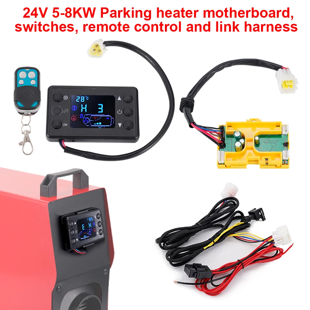 

12V 24V 2KW 3KW 5KW 8KW Air Diesel Parking Heater LCD Motherboard Mainboard Display Remote For Car Truck Van Boat Controller