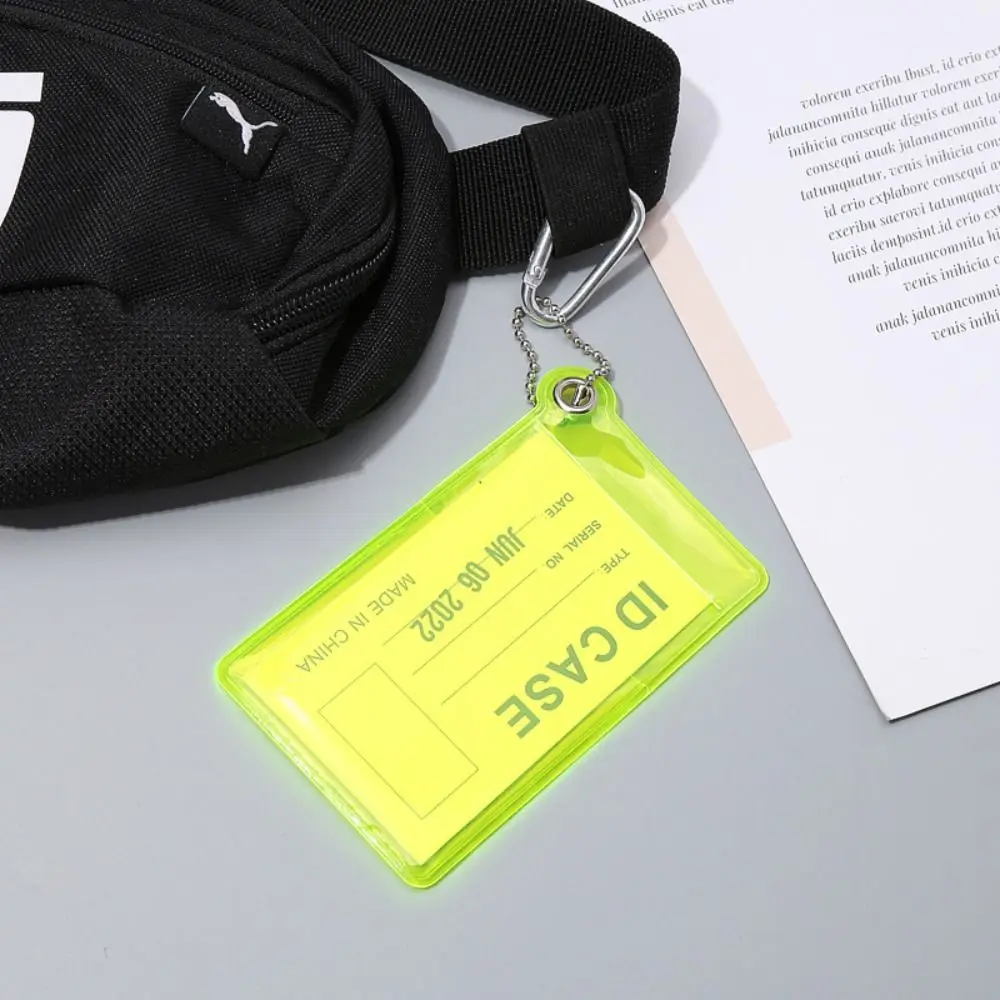 Creative Portable Credential Holder Trendy PVC ID Card Case Keyring Bag Keychain Gifts wallet card holder card holder credit card holder card wallet id card holder id card case card sleeve card sleeves