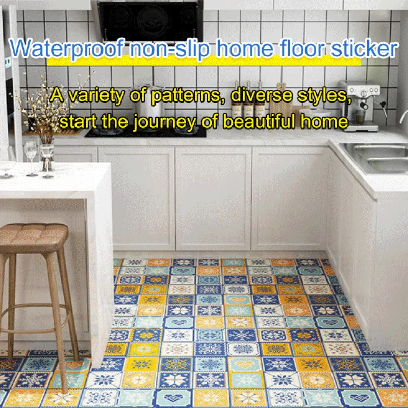 Bathroom-floor-stickers-decorative-paper-nonslip-floor-tile ...