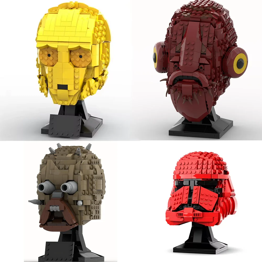 MOC Star Battle Sith Trooper Helmets Model Building Blocks Bricks Diy ...