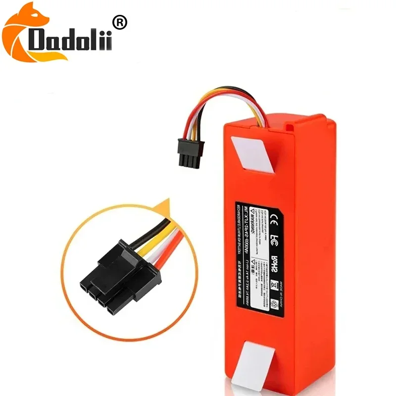 14.4V 5200-12800mAh Robotic Vacuum Cleaner Replacement Battery for Xiaomi Roborock S55 S60 S65 S50 S51 S5 MAX S6 Parts vacuum cleaner battery,battery replacement