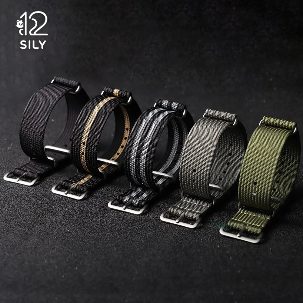 Military Nylon Watch Band - Universal Ribbed Weave Strap